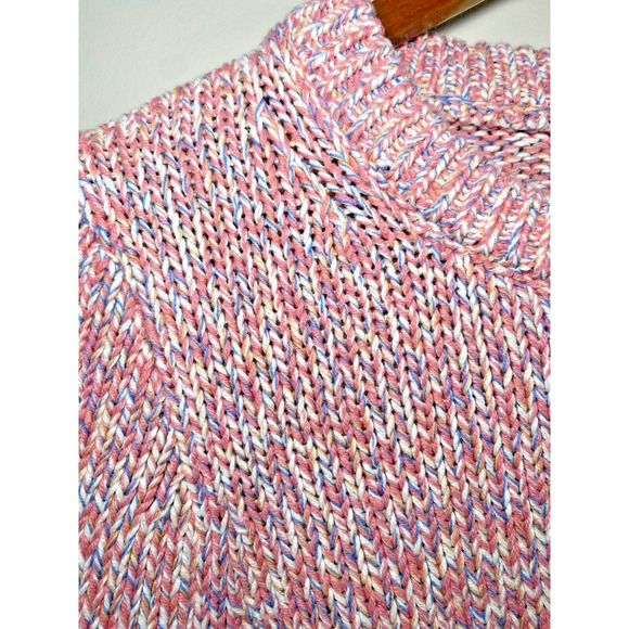 J. Crew Casual Sweater Womens Pink White Blue Long Sleeve Crewneck Sweater SMALL - Picture 4 of 7